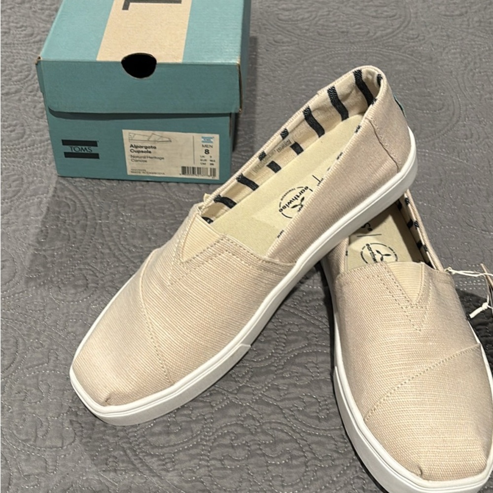Toms Cream Loafers Slip-On Shoes